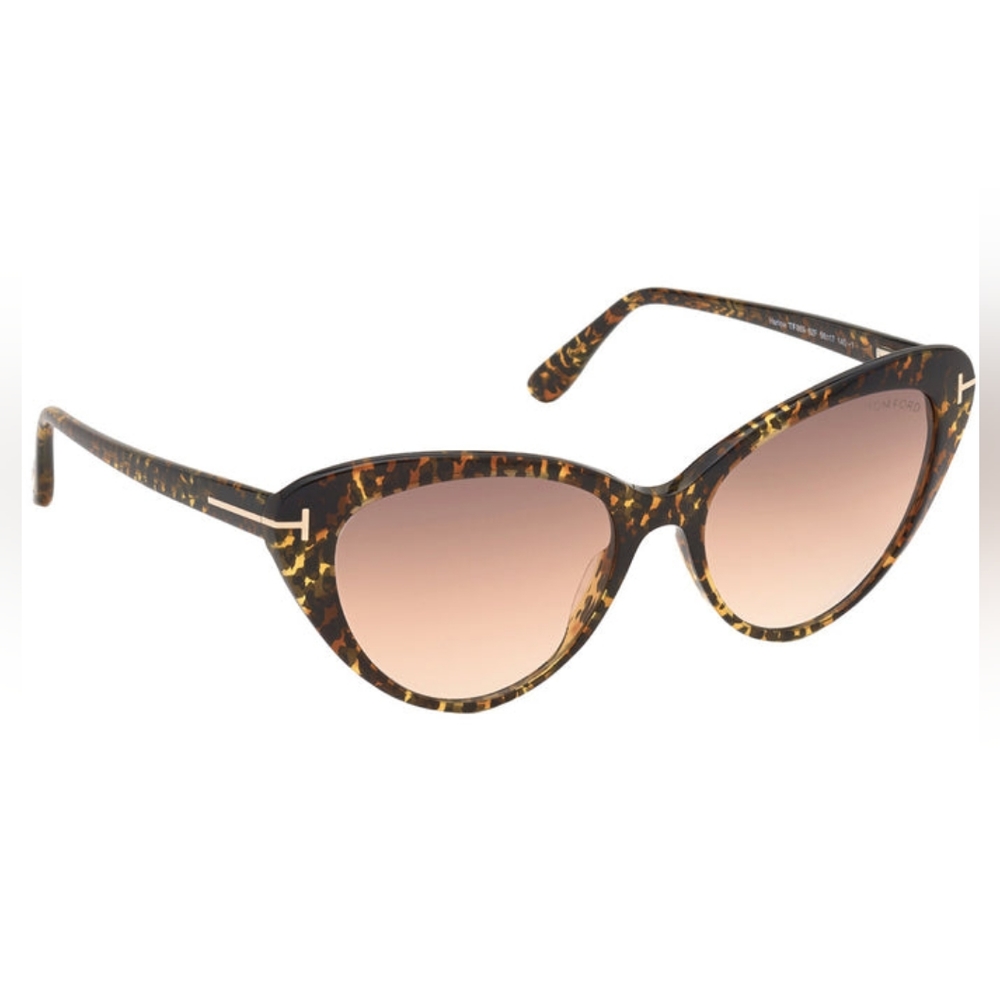 NEW TOM FORD CAT EYE WOMEN HARLOW TF869 52F  SUNGLASSES FT0869/S HAVANA - Picture 3 of 5